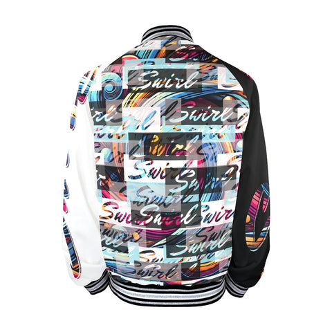 Men's Striped Trim Bomber Jacket