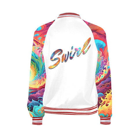 Women's Striped Trim Bomber Jacket