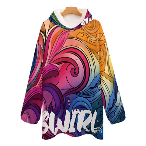 Women's Oversized Hooded Blanket Shirt